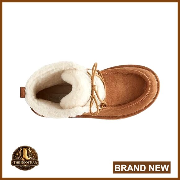 Lace-Up Ankle Boots with Faux Fur Lining, Women's Size - Picture 5 of 6